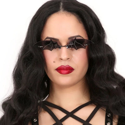 Sunglasses Bat-Wing Frame Non-Slip Nose Pads & Curved Temples
