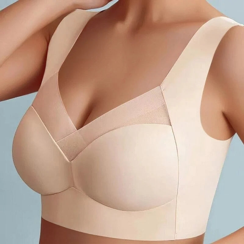 Support Bra Seamless Wire-Free Wide Straps