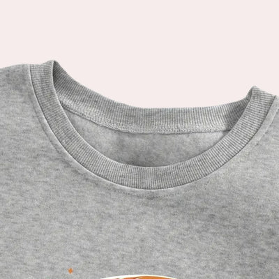 Sweatshirt Halloween Ghost & Pumpkin Print Comfort Fit