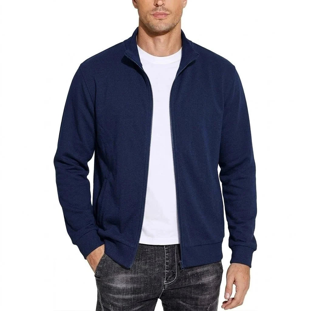 Sweatshirt Jacket Cotton Zip-Up Breathable Relaxed Fit