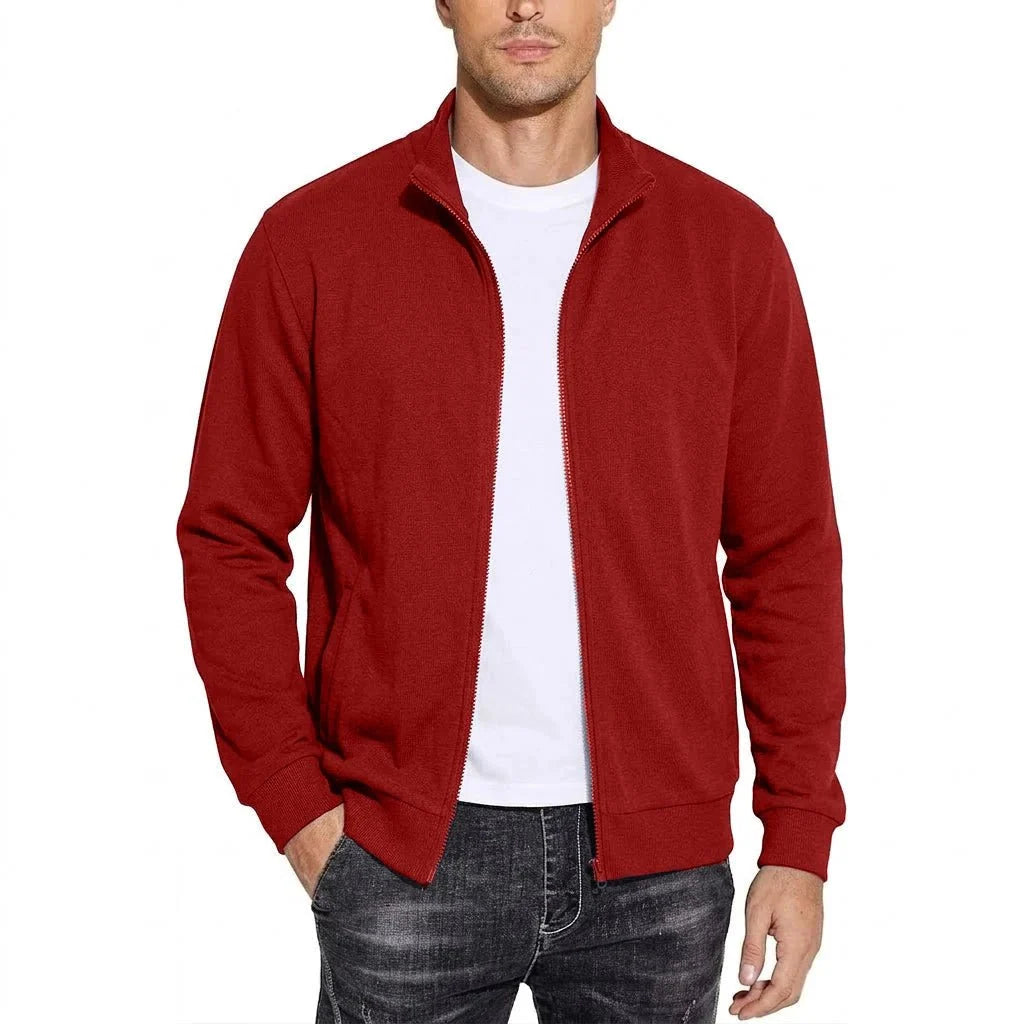Sweatshirt Jacket Cotton Zip-Up Breathable Relaxed Fit