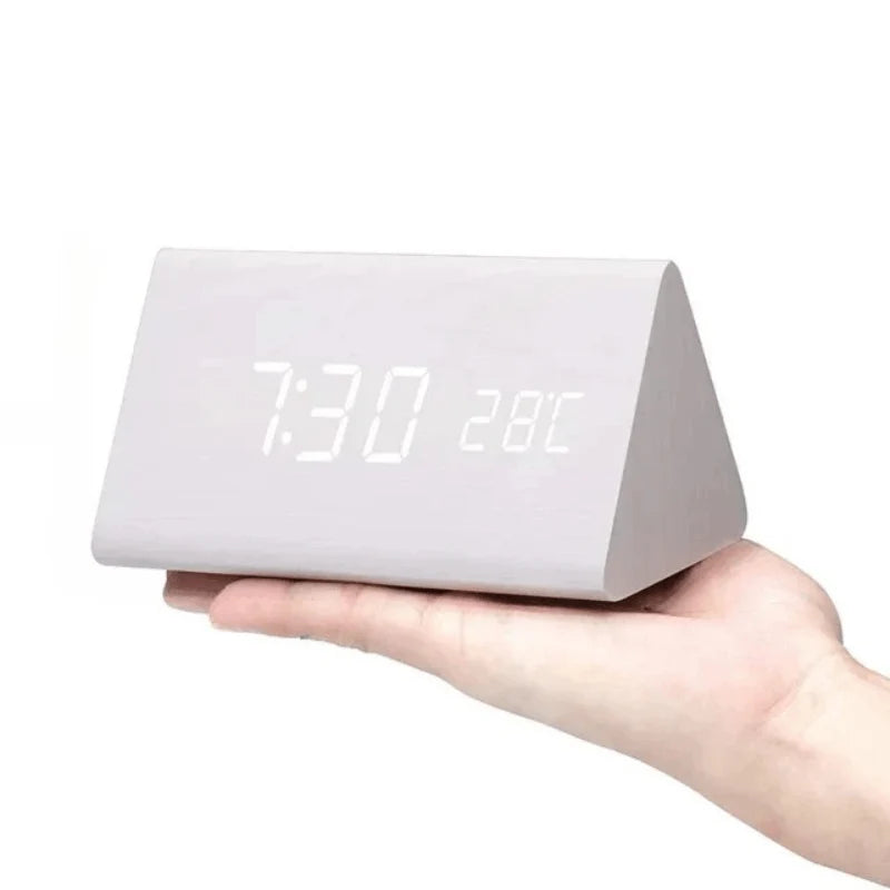 Table Clock LED Display Voice Activated Alarm
