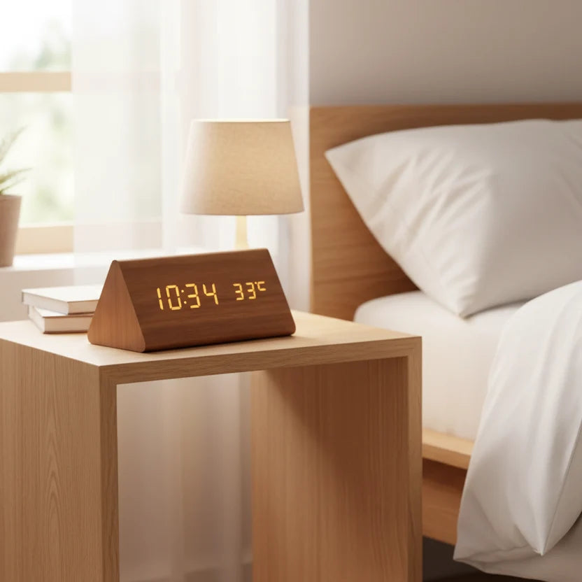 Table Clock LED Display Voice Activated Alarm