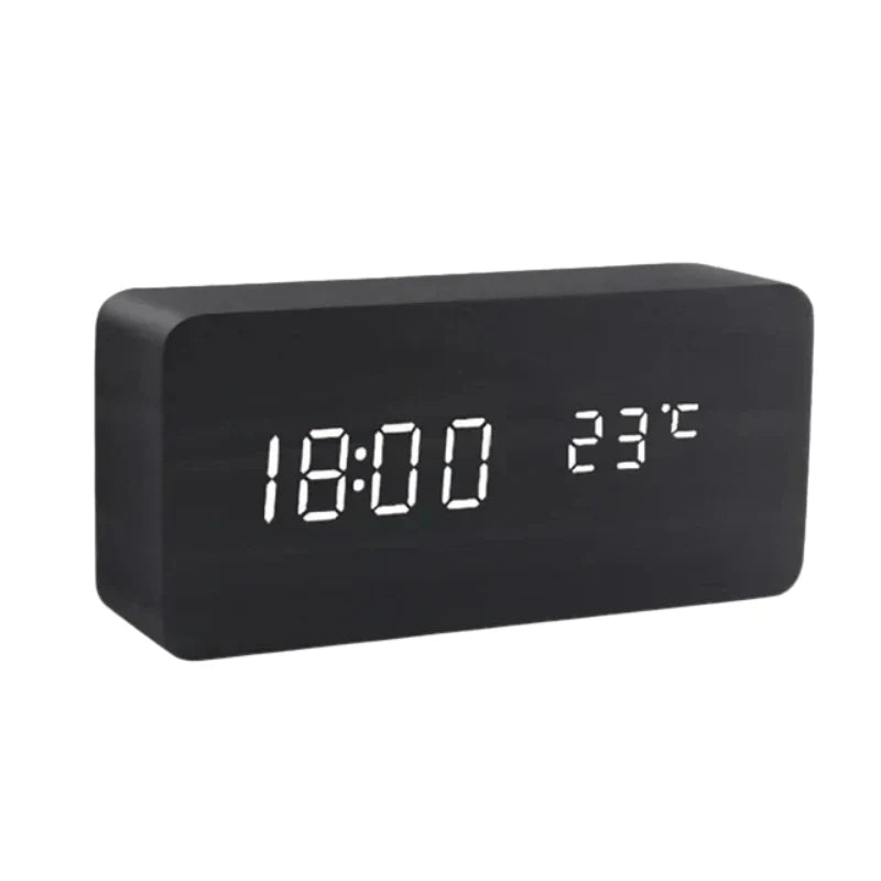 Table Clock LED Display Voice Activated Alarm