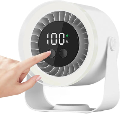 Table Fan Ultra-Quiet 10 Speeds USB-C Rechargeable