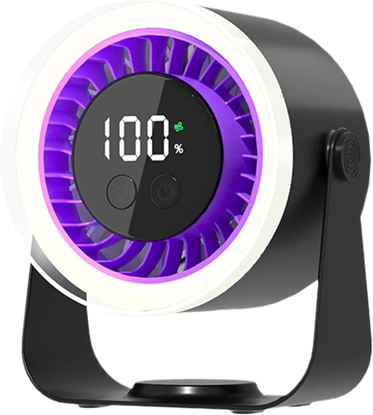 Table Fan Ultra-Quiet 10 Speeds USB-C Rechargeable