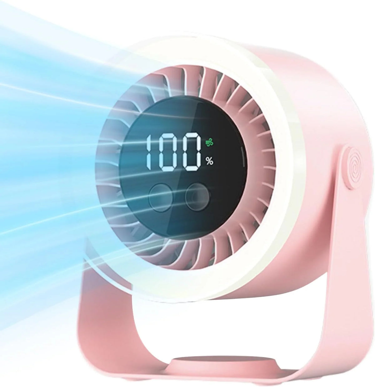 Table Fan Ultra-Quiet 10 Speeds USB-C Rechargeable