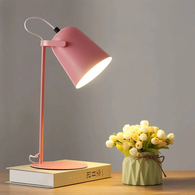 Table Lamp Adjustable Tilt & Rotating Shade Iron Base