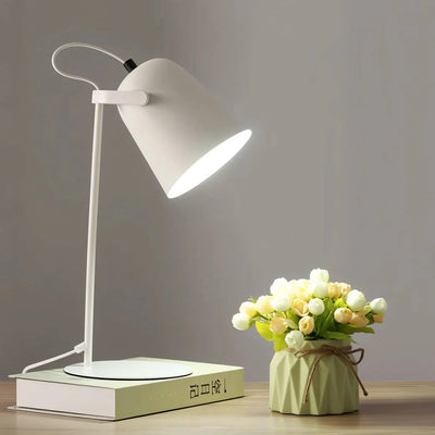 Table Lamp Adjustable Tilt & Rotating Shade Iron Base