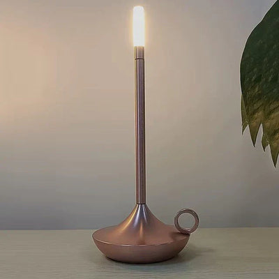 Table Lamp Brushed Aluminum Dimmable Touch Battery Powered