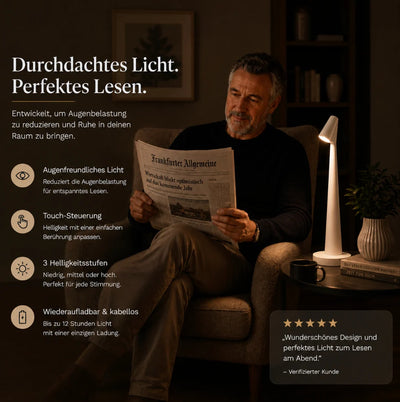 Table Lamp Cordless Aluminum Touch Dimmer
