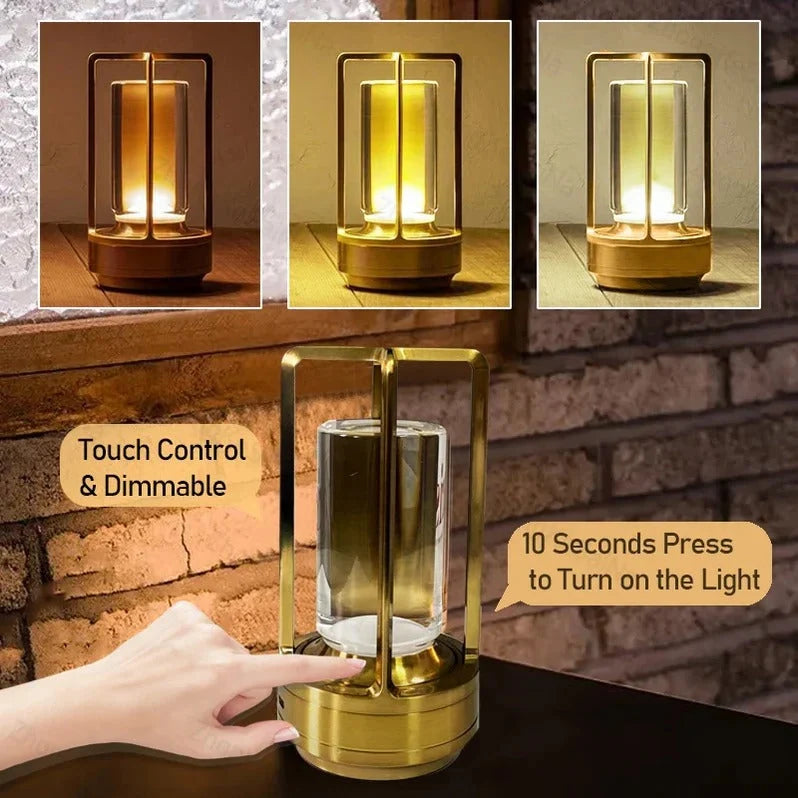 Table Lamp Cordless Rechargeable Touch Dimming Adjustable Color Temperature