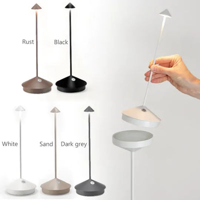 Table Lamp Cordless Touch Dimmer USB Rechargeable