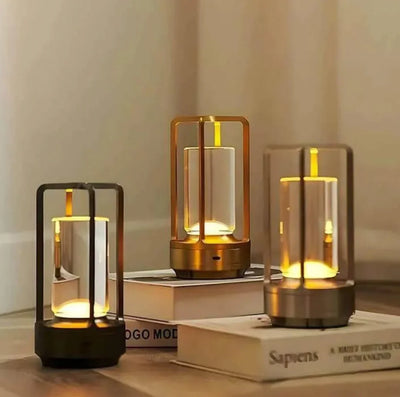 Table Lamp Crystal Design Wireless Touch Dimmable