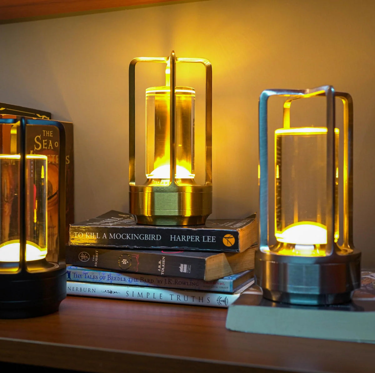 Table Lamp Crystal Design Wireless Touch Dimmable