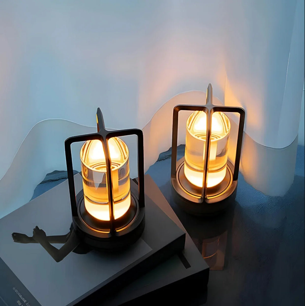 Table Lamp Crystal Design Wireless Touch Dimmable