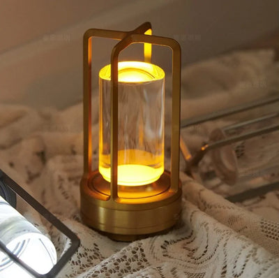 Table Lamp Crystal Design Wireless Touch Dimmable