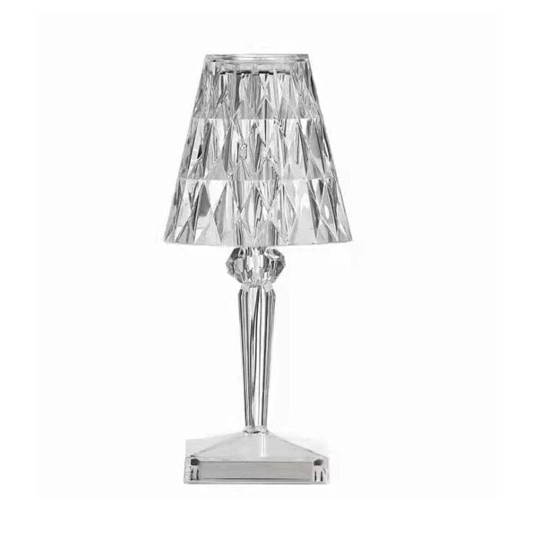 Table Lamp Diamond-Pattern Acrylic LED Touch & USB Powered