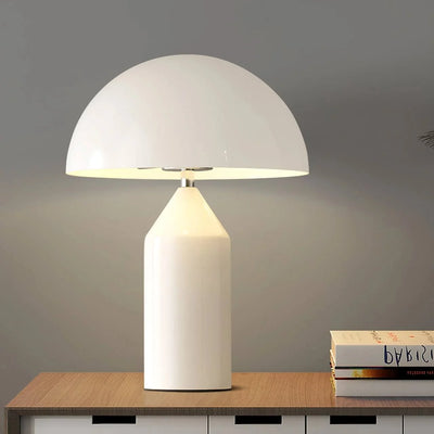 Table Lamp Geometric Metal Dimmer-Compatible Push-Button Control