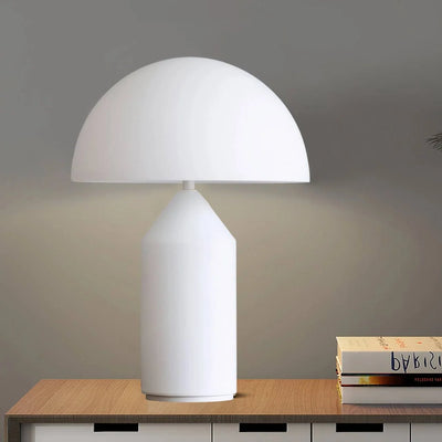 Table Lamp Geometric Metal Dimmer-Compatible Push-Button Control