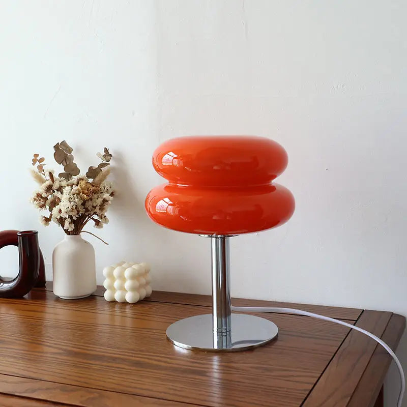Table Lamp Glass Shade USB Rechargeable 3-Level Dimmable
