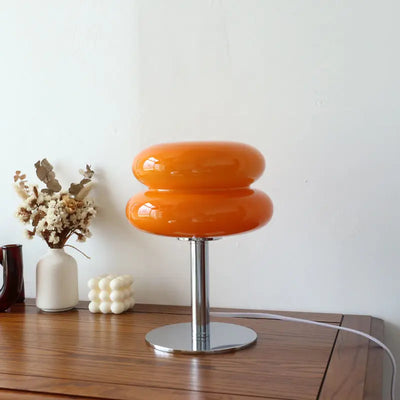 Table Lamp Glass Shade USB Rechargeable 3-Level Dimmable