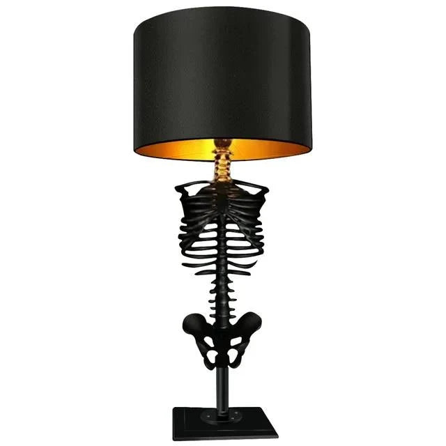 Table Lamp Gothic Skeleton Handcrafted Warm Ambient Lighting