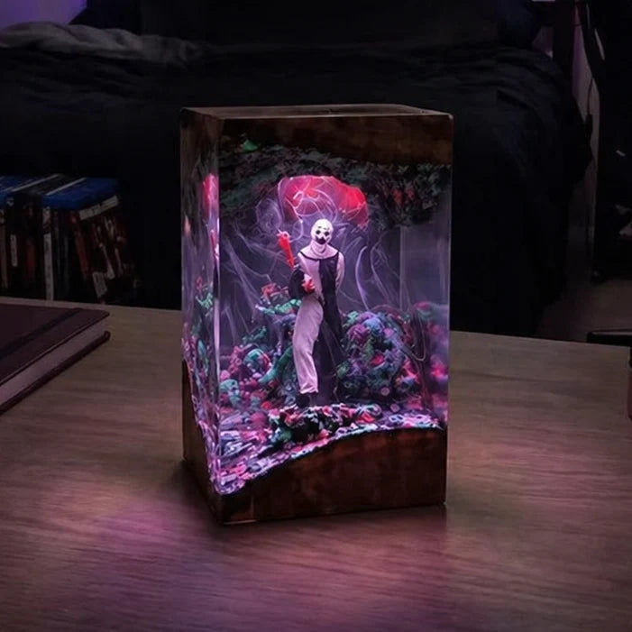 Table Lamp Halloween Character Handmade Resin Warm LED