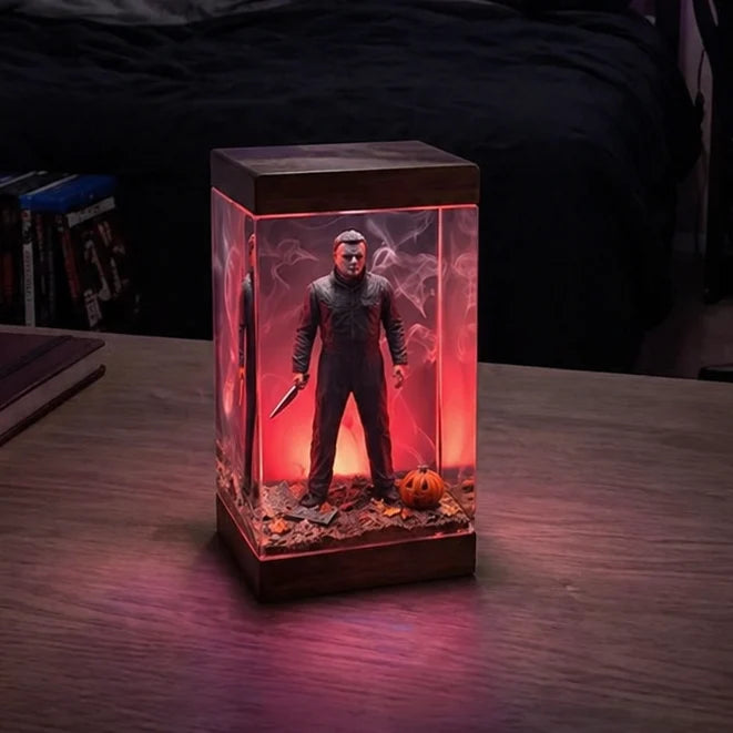 Table Lamp Halloween Character Handmade Resin Warm LED