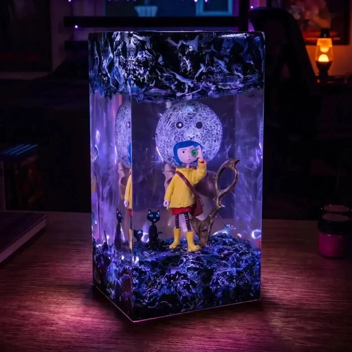 Table Lamp Halloween Character Handmade Resin Warm LED