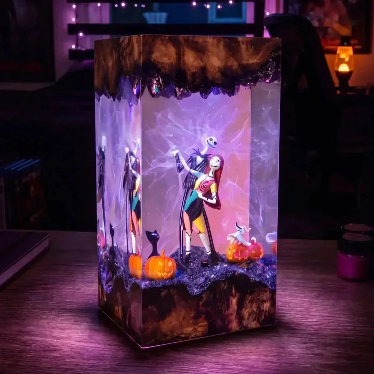 Table Lamp Halloween Character Handmade Resin Warm LED
