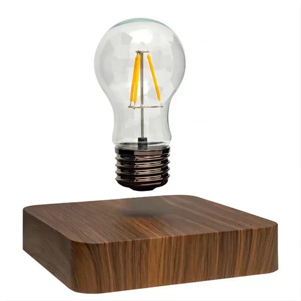 Table Lamp Magnetic Floating Bulb Walnut Wood Base