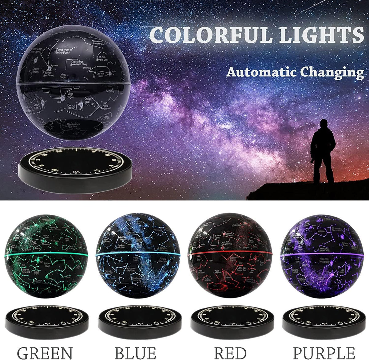 Table Lamp Magnetic Levitation 360 Degree Rotating Star Map