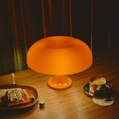 Table Lamp Mushroom Continuously Dimmable Three Color Modes USB