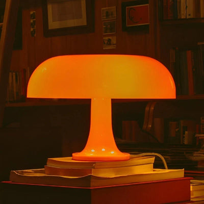 Table Lamp Mushroom Continuously Dimmable Three Color Modes USB