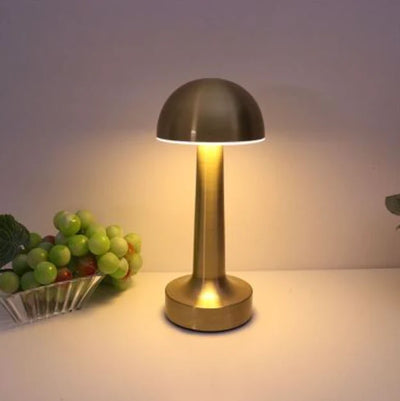 Table Lamp Mushroom Design 3-Color Dimmable USB Rechargeable