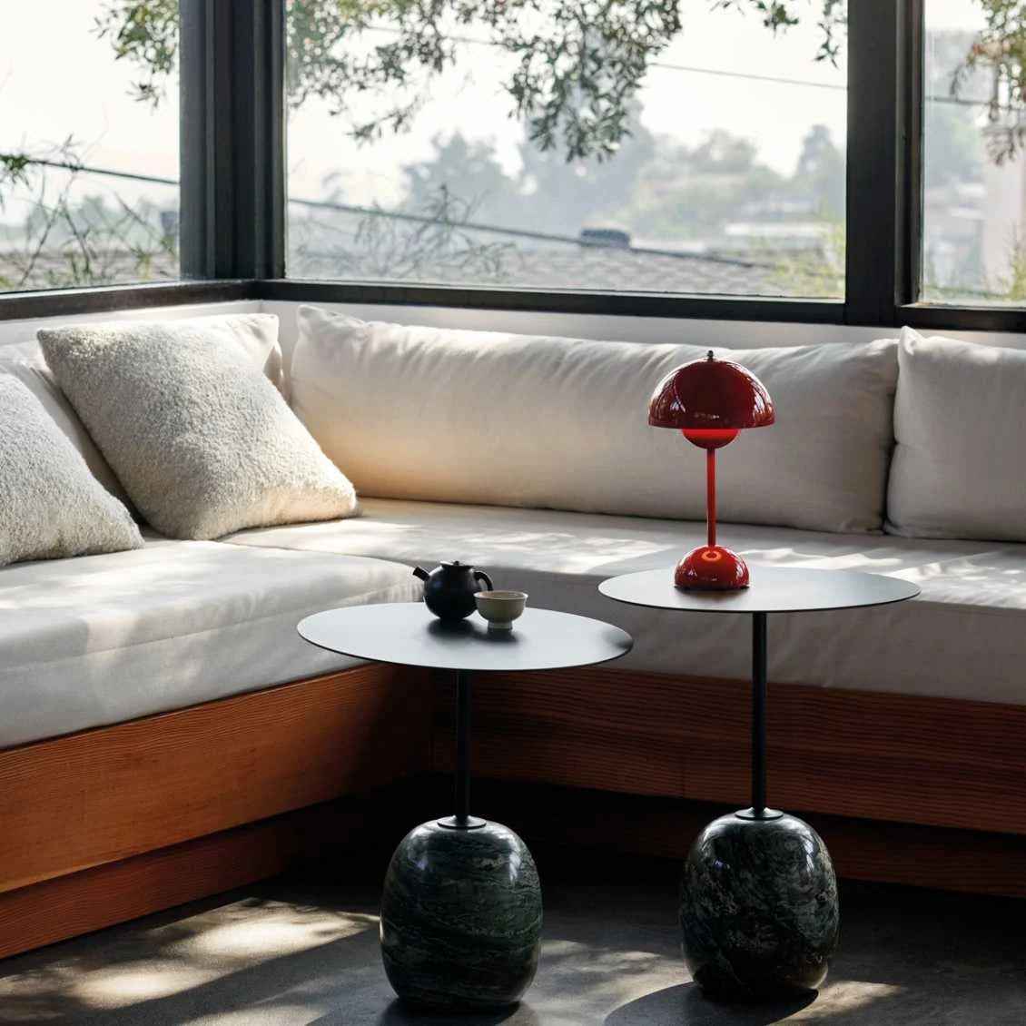 Table Lamp Mushroom Design Rechargeable Touch Dimmable
