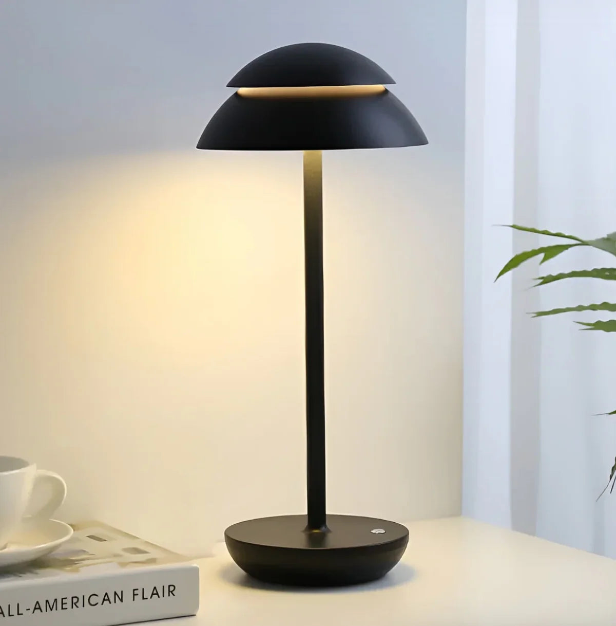 Table Lamp Mushroom Design Touch Dimmable USB Rechargeable