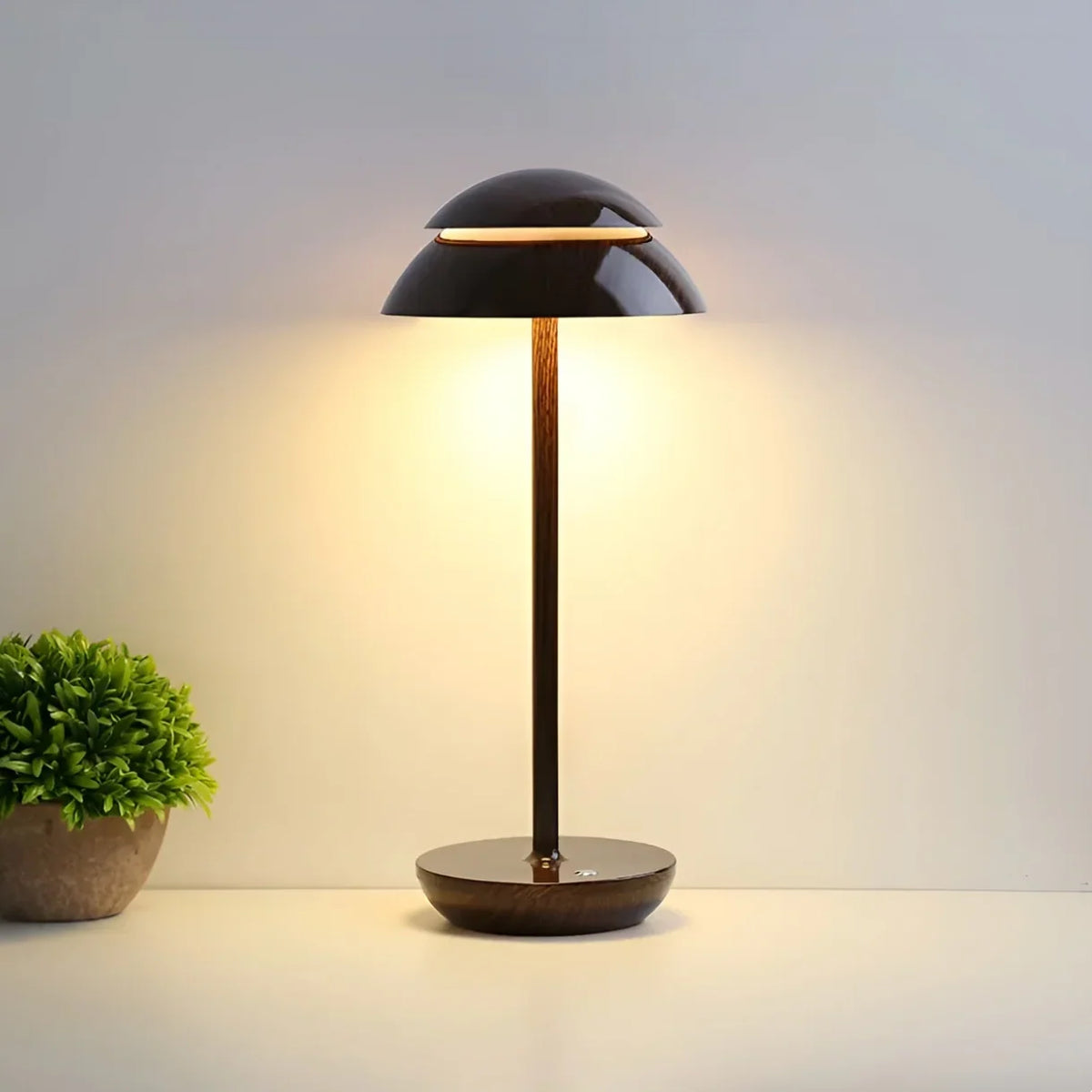 Table Lamp Mushroom Design Touch Dimmable USB Rechargeable