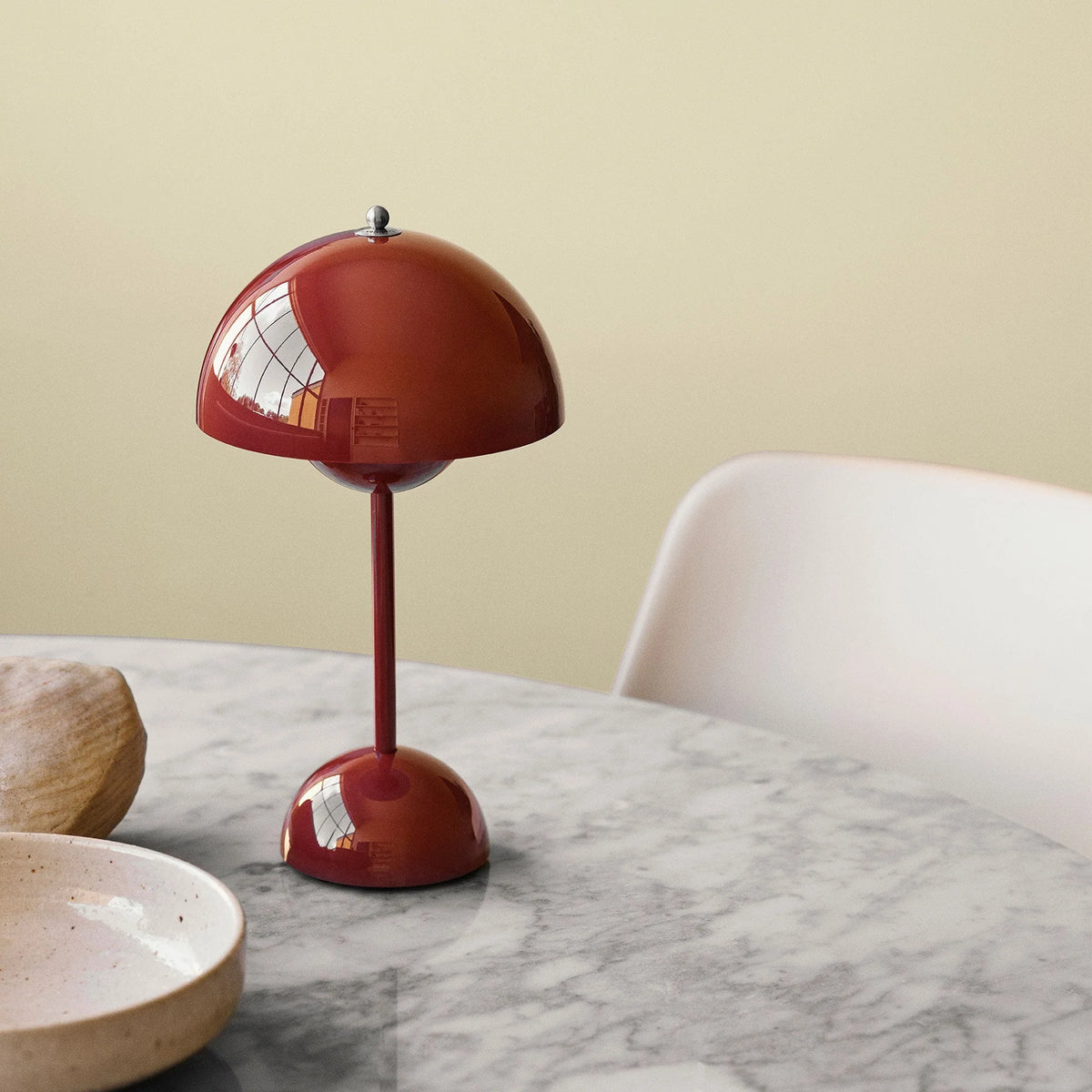 Table Lamp Retro Mushroom Wireless Rechargeable Touch Dimmable
