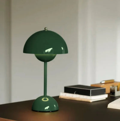 Table Lamp Retro Mushroom Wireless Rechargeable Touch Dimmable