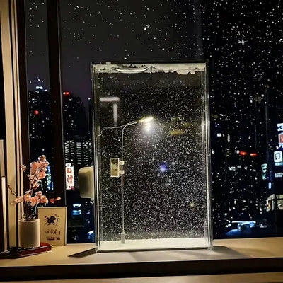 Table Lamp Snowfall Effect Warm Light