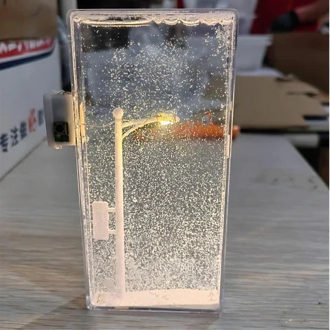Table Lamp Snowfall Effect Warm Light