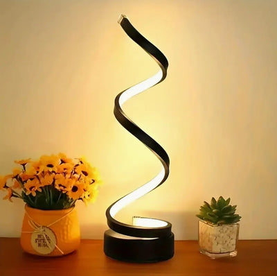 Table Lamp Spiral LED Three-Level Dimmable USB Powered