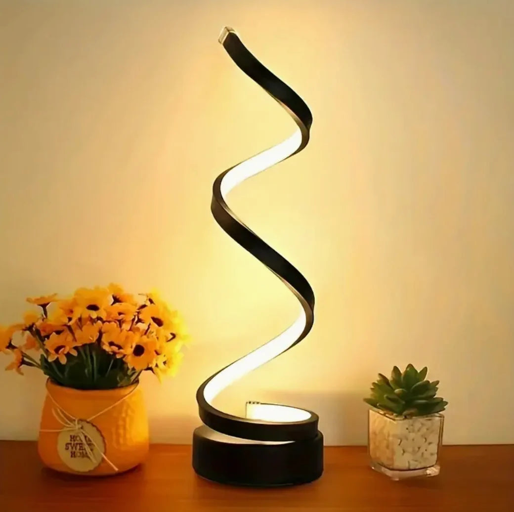Table Lamp Spiral LED Three-Level USB-Powered