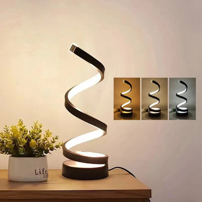 Table Lamp Spiral LED Three-Level USB-Powered