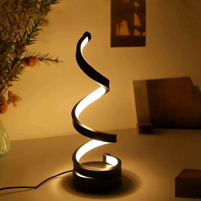 Table Lamp Spiral LED Three-Level USB-Powered