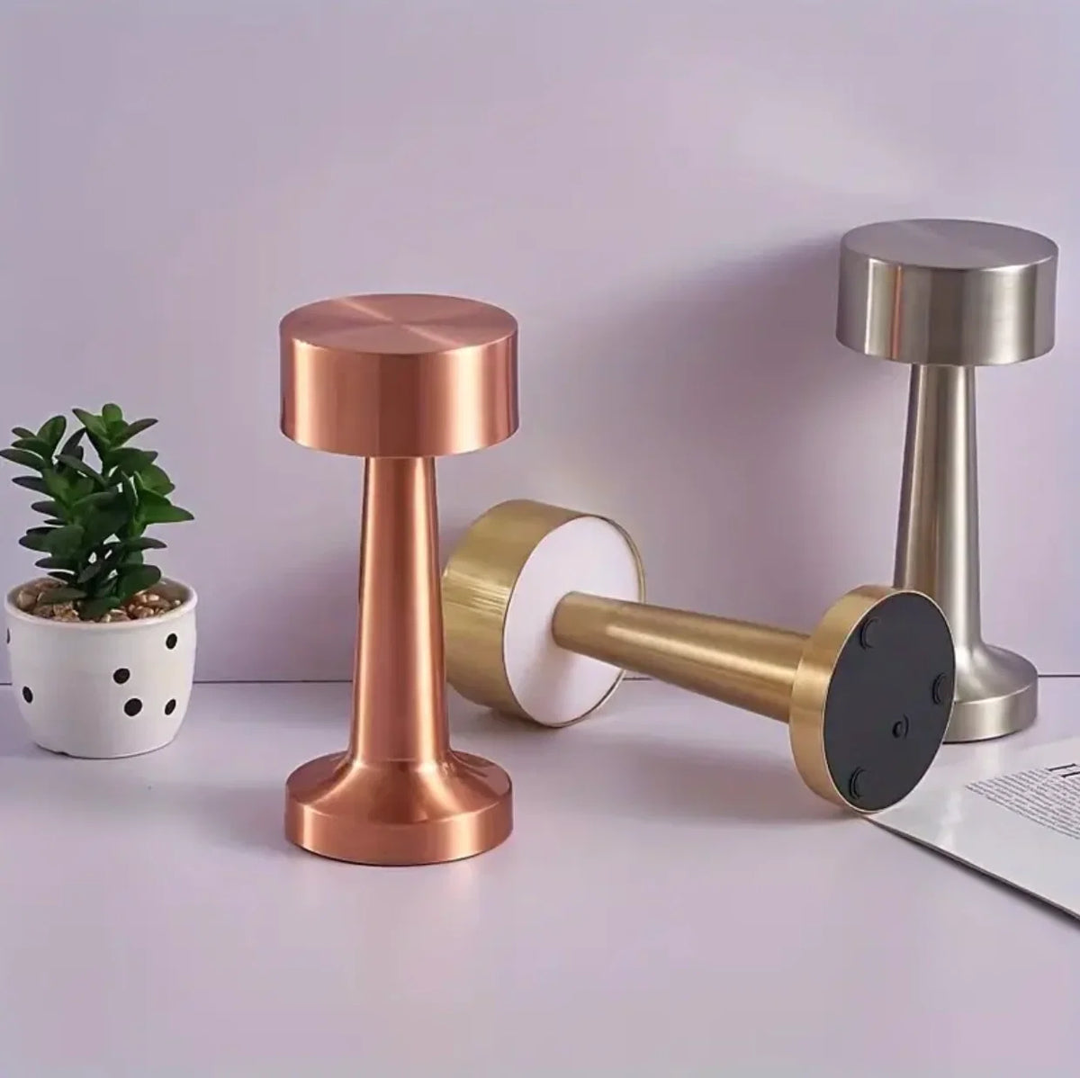 Table Lamp USB Rechargeable Touch Dimming Three-Color
