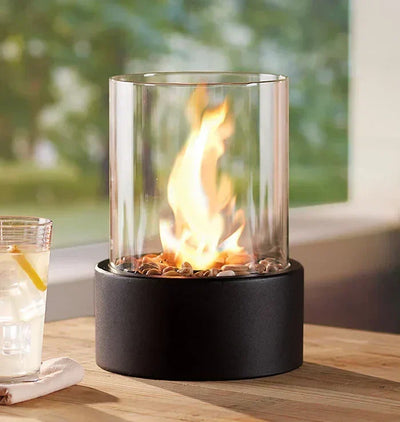 Tabletop Fire Basket Wireless Rechargeable 15-Hour Dimmable