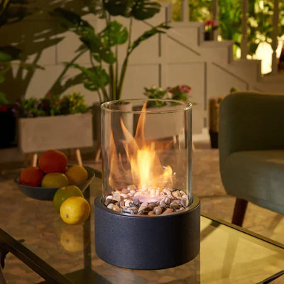 Tabletop Fire Basket Wireless Rechargeable 15-Hour Dimmable